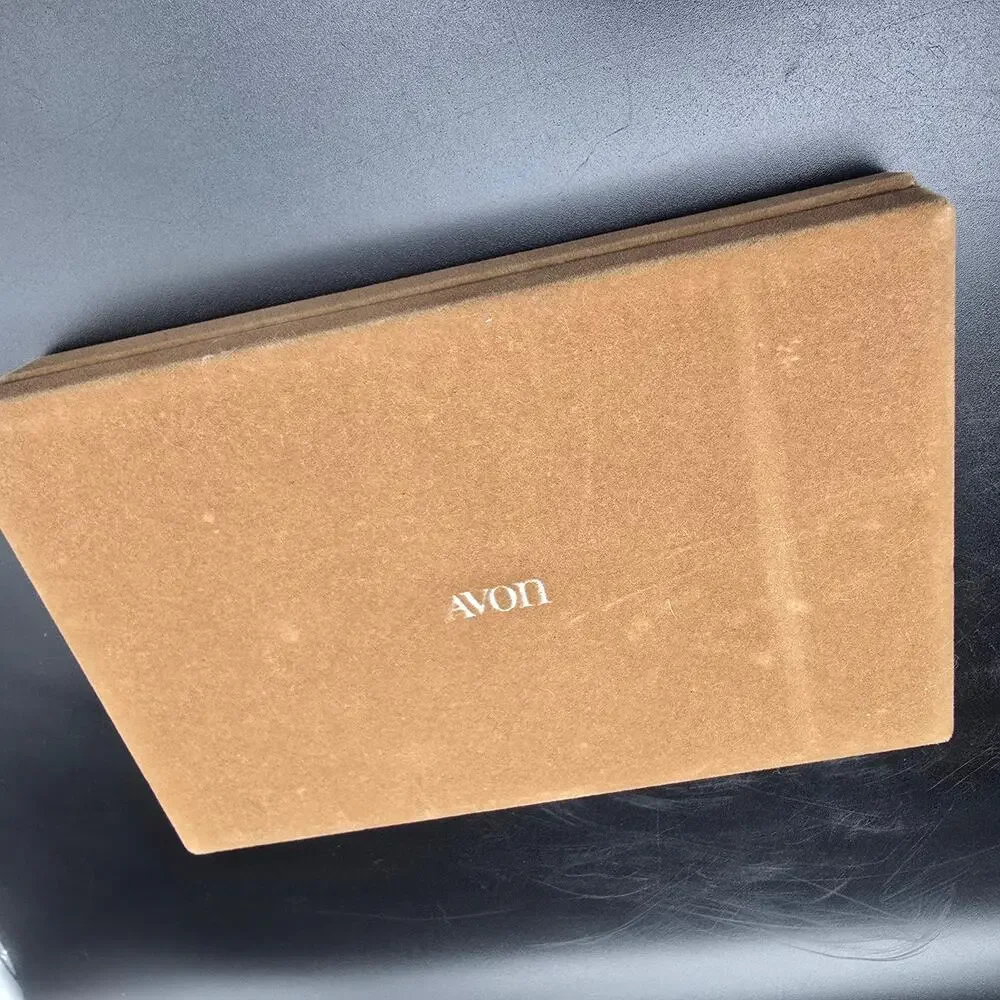 Vintage Avon Brown Velvet Jewelry Box Men's Valet Storage Box
